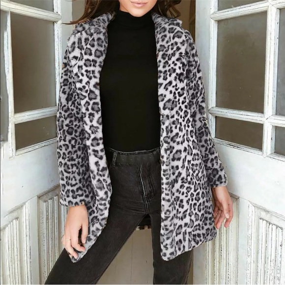 ANIMAL PRINT OR PINK FUR TEDDY  |Coat/Jacket | Leopard - Picture 5 of 5